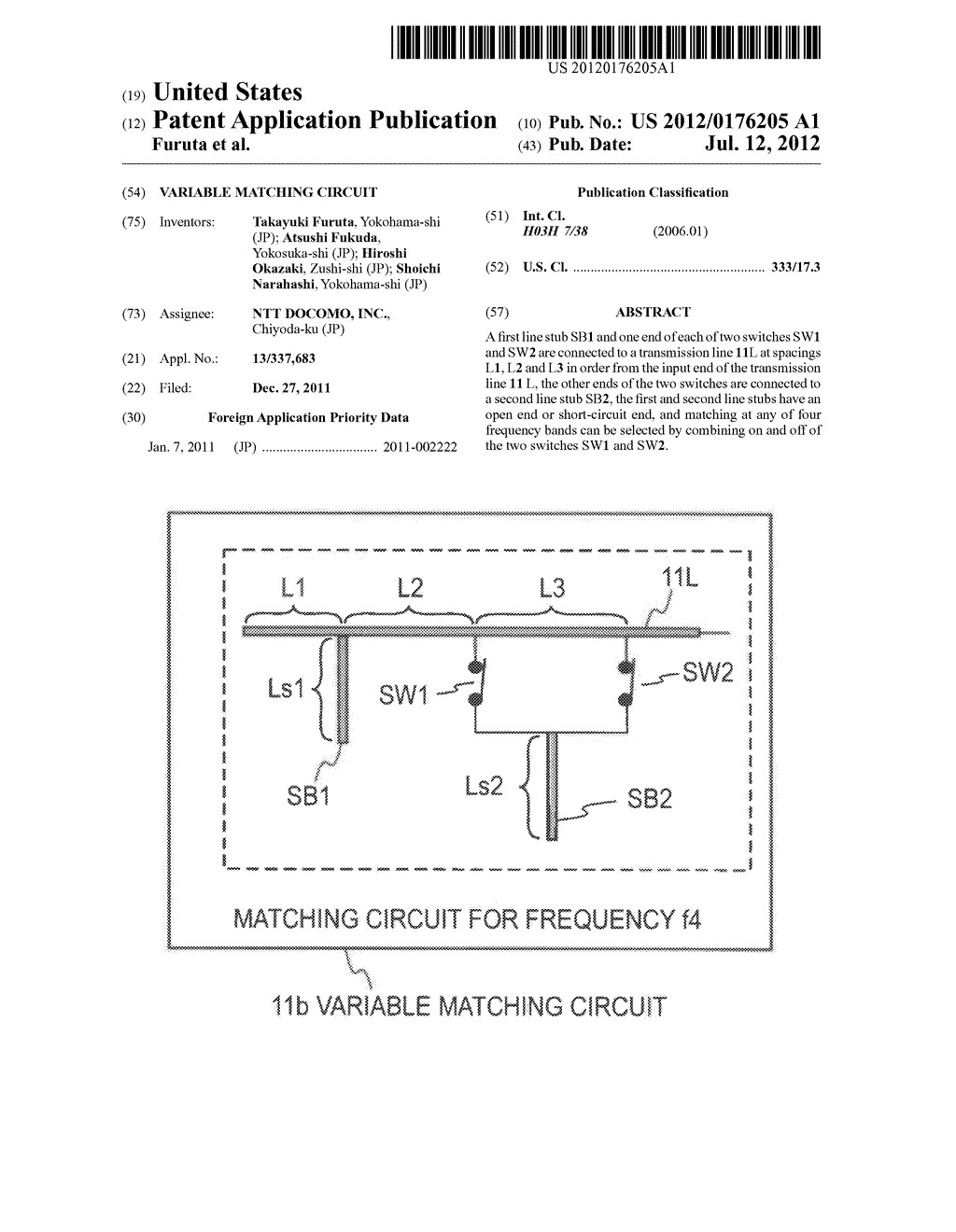 VARIABLE MATCHING CIRCUIT - diagram, schematic, and image 01