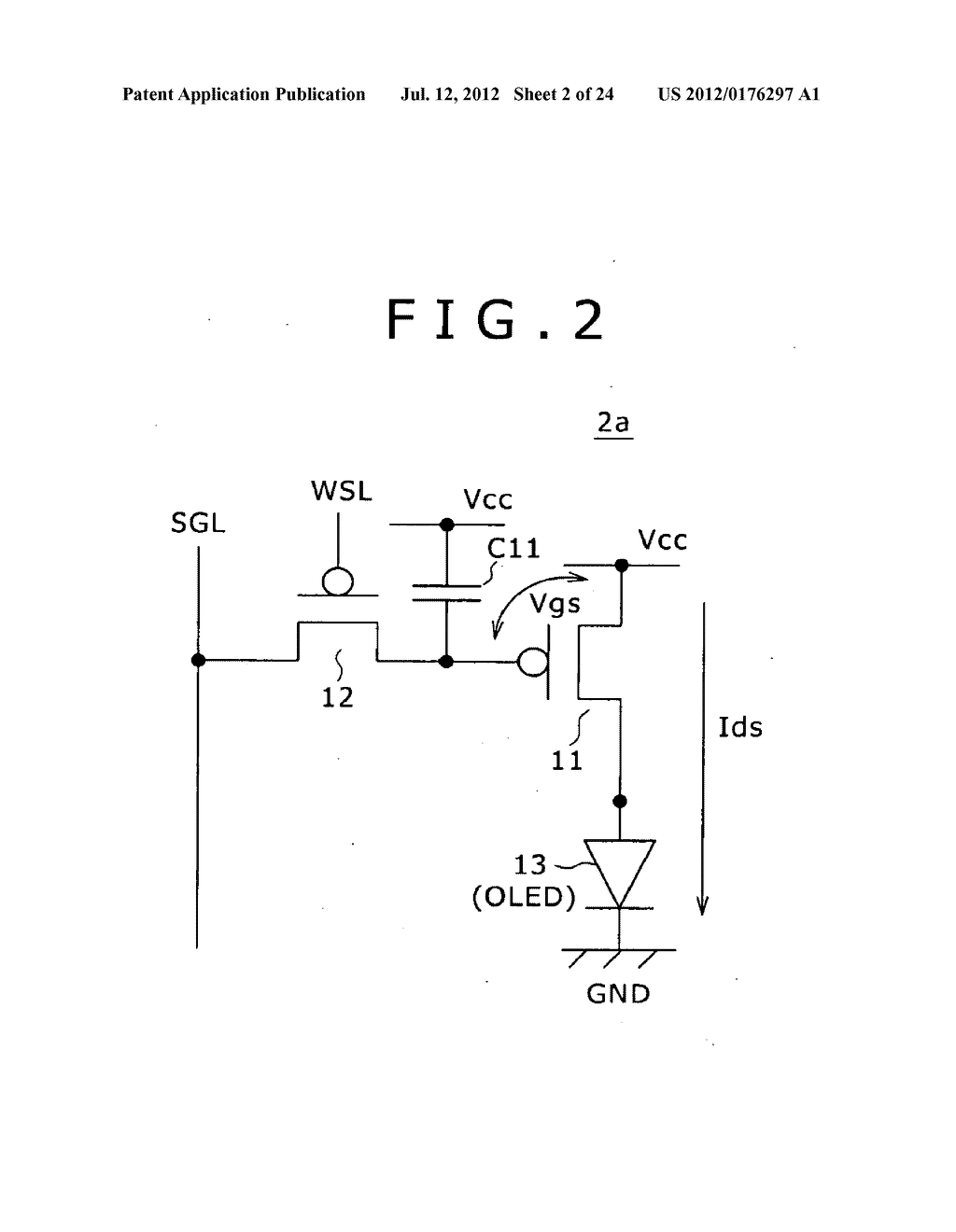 PIXEL CIRCUIT AND DISPLAY DEVICE, AND A METHOD OF MANUFACTURING PIXEL     CIRCUIT - diagram, schematic, and image 03