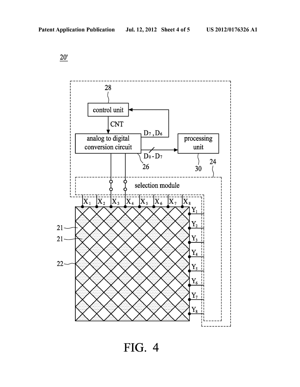 CONTROL DEVICE FOR TOUCH PANEL AND SIGNAL PROCESSING METHOD THEREOF - diagram, schematic, and image 05