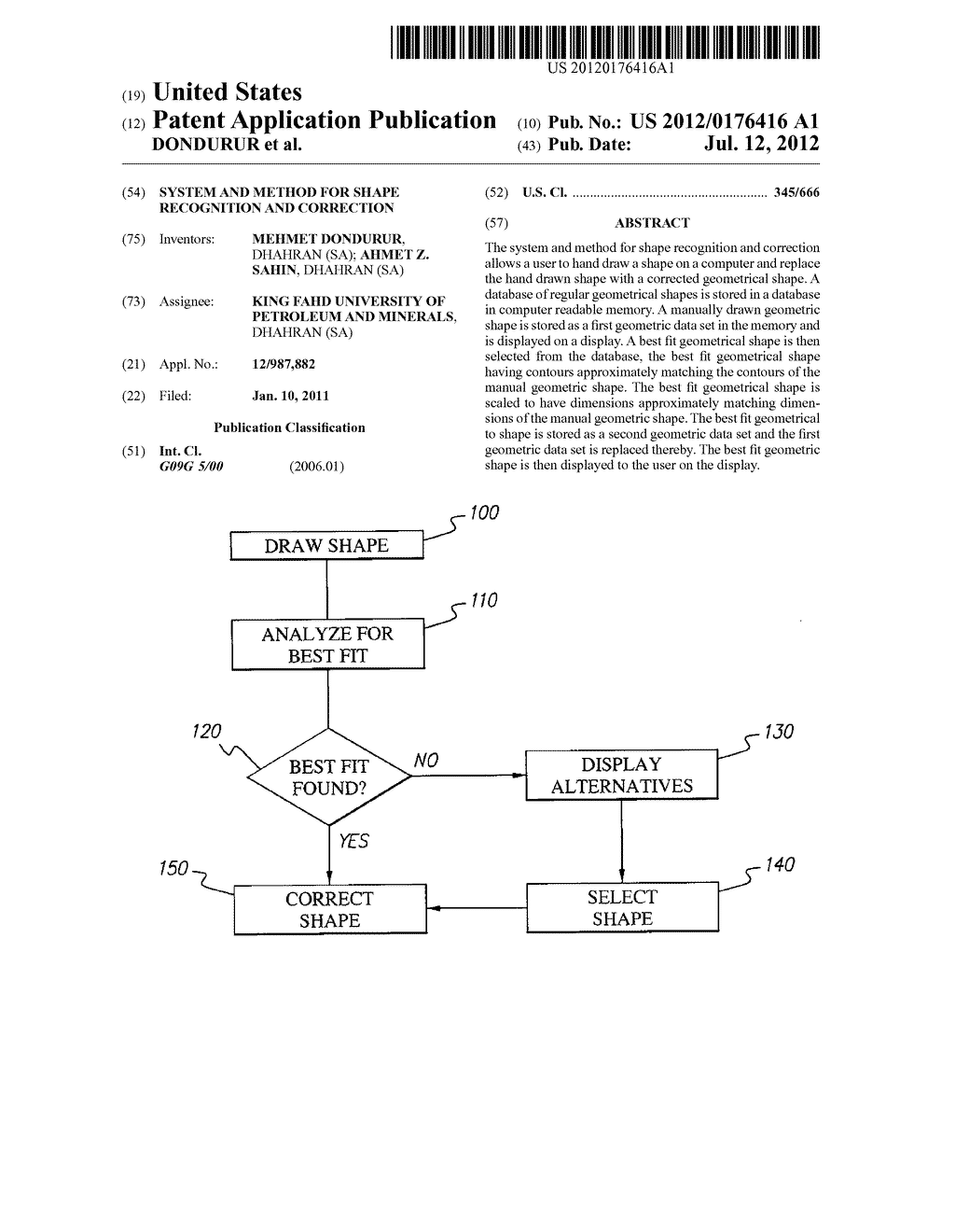 SYSTEM AND METHOD FOR SHAPE RECOGNITION AND CORRECTION - diagram, schematic, and image 01