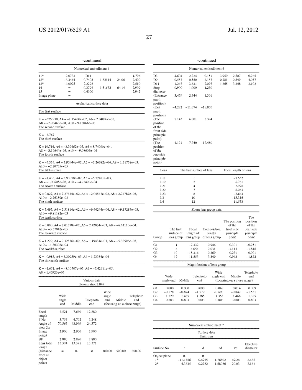 VARIABLE POWER OPTICAL SYSTEM AND IMAGE PICKUP APPARATUS HAVING THE SAME - diagram, schematic, and image 72