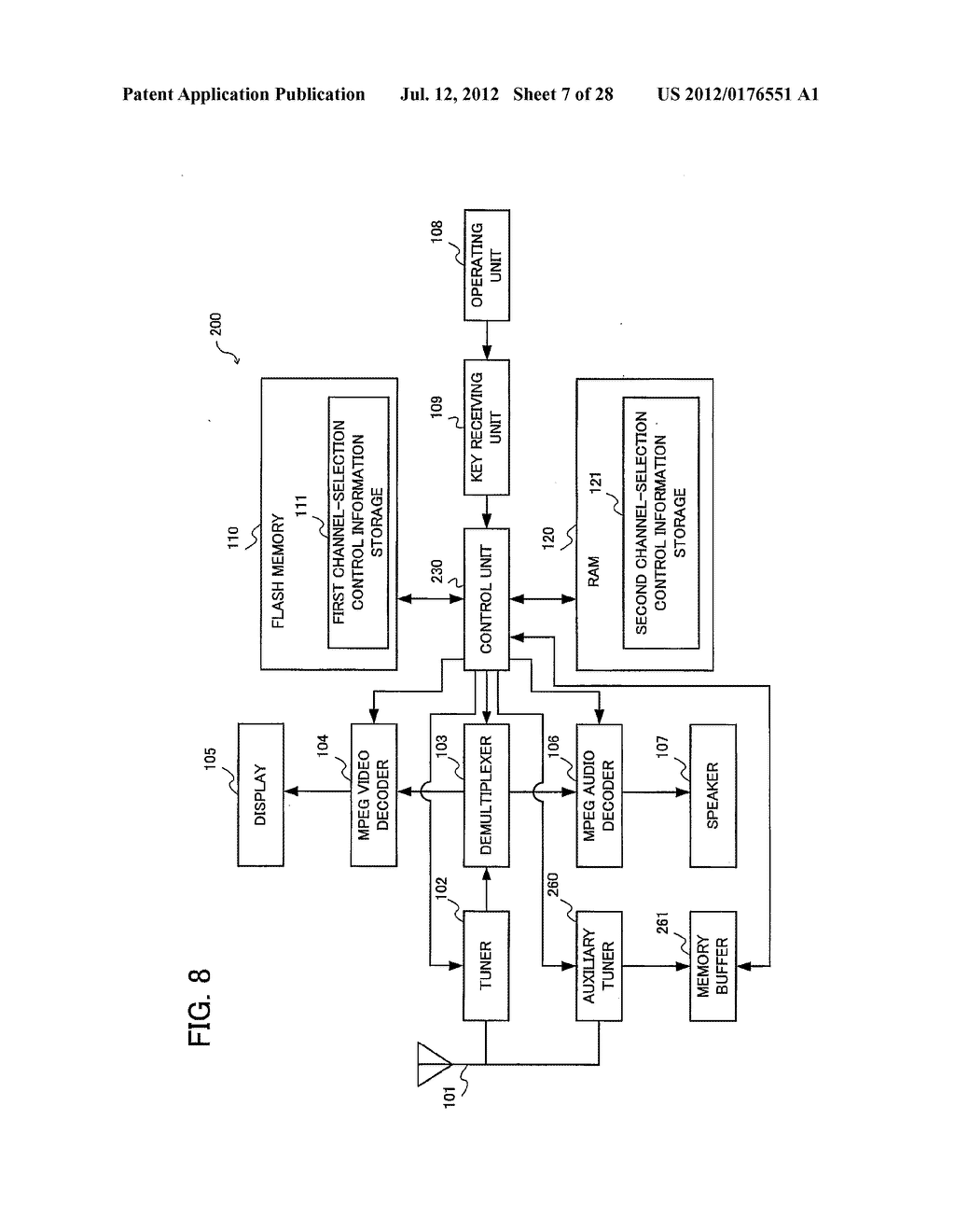 DIGITAL BROADCAST RECEIVING APPARATUS AND CHANNEL SWITCHING METHOD - diagram, schematic, and image 08