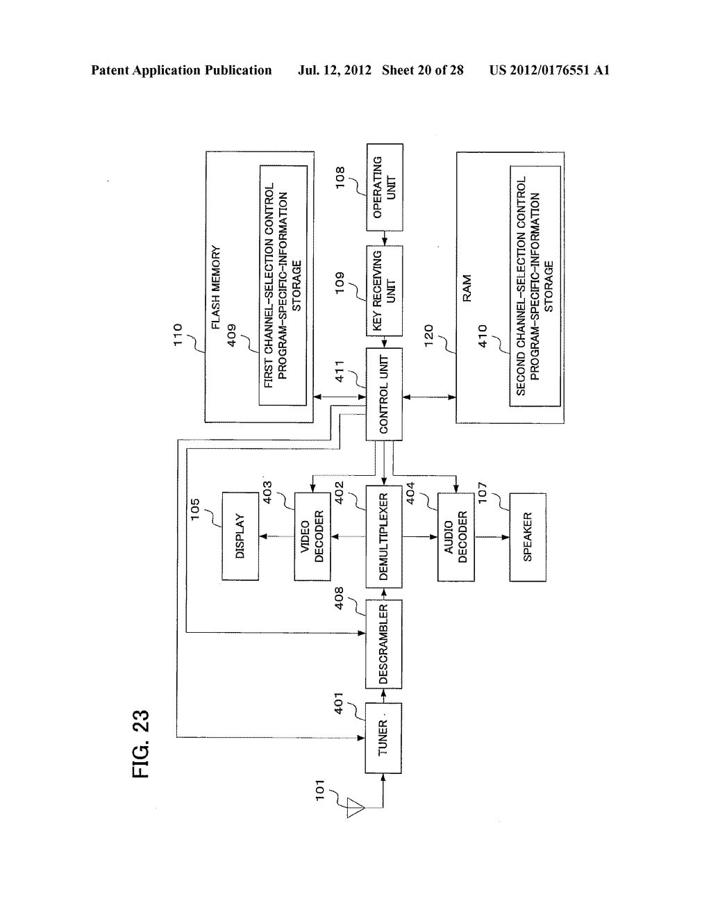 DIGITAL BROADCAST RECEIVING APPARATUS AND CHANNEL SWITCHING METHOD - diagram, schematic, and image 21