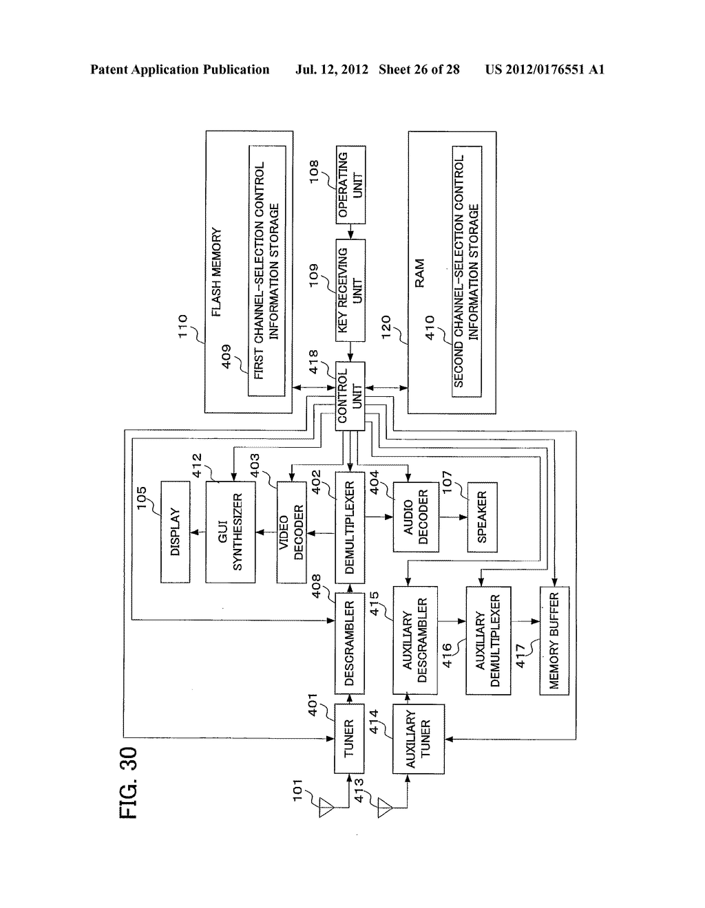 DIGITAL BROADCAST RECEIVING APPARATUS AND CHANNEL SWITCHING METHOD - diagram, schematic, and image 27