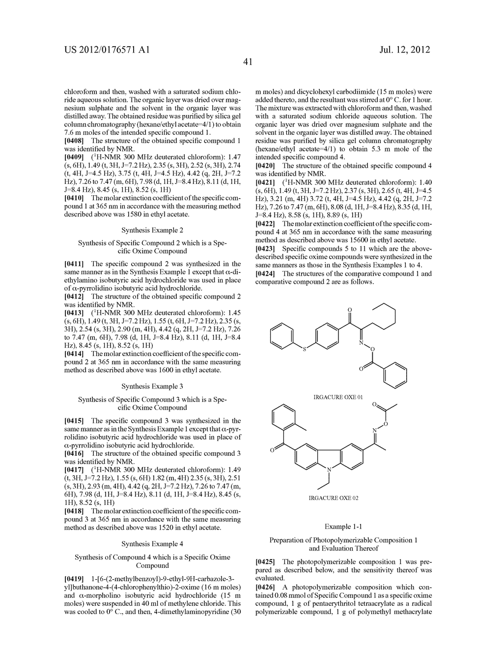 POLYMERIZABLE COMPOSITION, COLOR FILTER, AND METHOD OF PRODUCING THE SAME,     SOLID-STATE IMAGING DEVICE, AND PLANOGRAPHIC PRINTING PLATE PRECURSOR,     AND NOVEL COMPOUND - diagram, schematic, and image 42