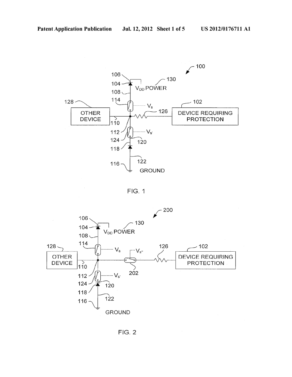 METHOD AND APPARATUS FOR SWITCHED ELECTROSTATIC DISCHARGE PROTECTION - diagram, schematic, and image 02