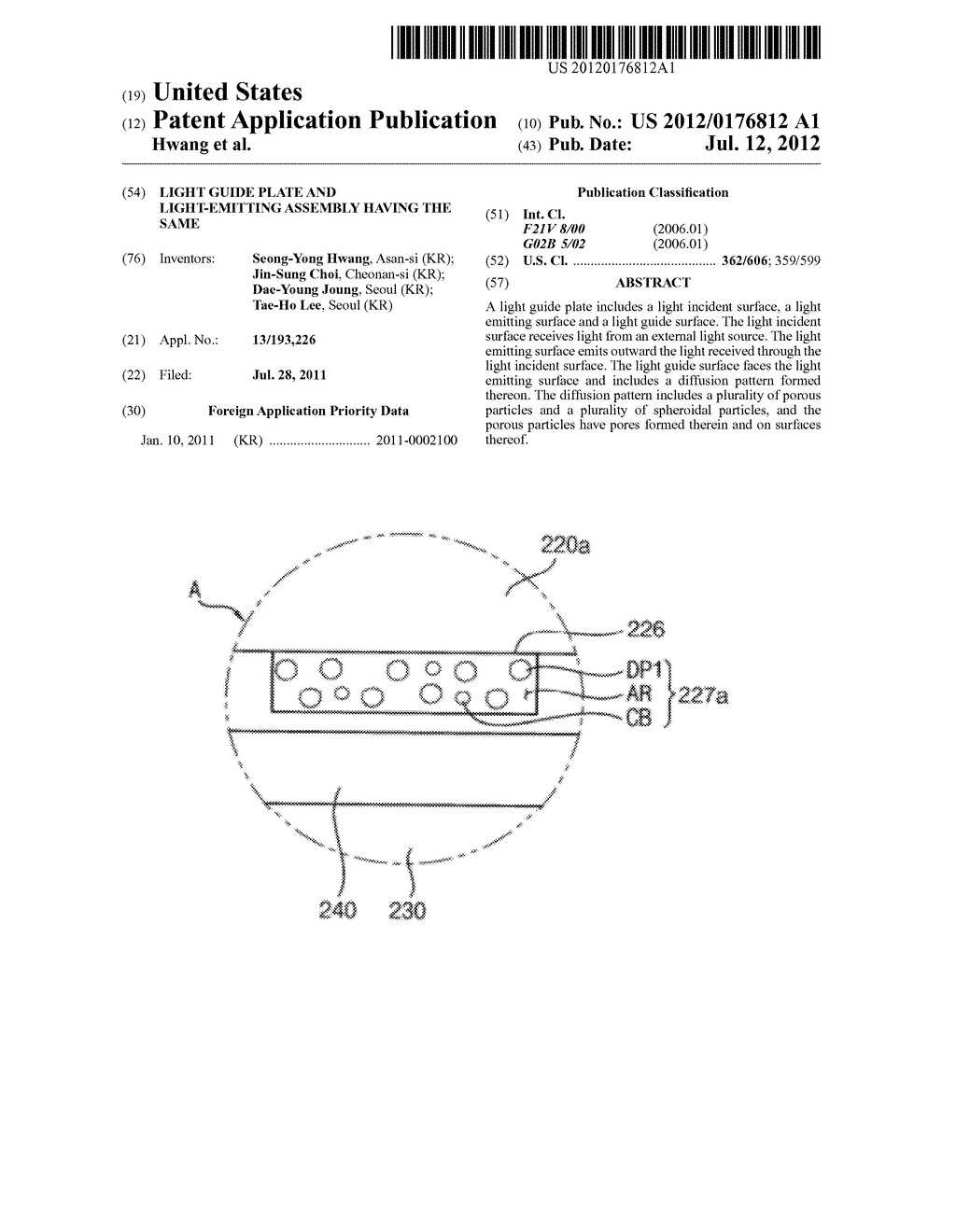 Light Guide Plate and Light-Emitting Assembly Having the Same - diagram, schematic, and image 01