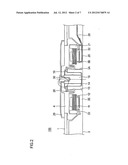 DISK DRIVE DEVICE WITH HUB HAVING A ROTATIONAL FREQUENCY OF AXIAL RUN-OUT     SMALLER THAN 0.1 .mu.M FOR IMPROVED SHOCK RESISTANCE diagram and image