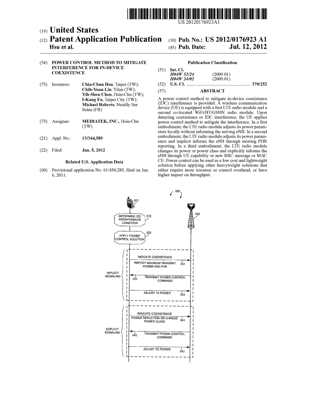 Power Control Method to Mitigate Interference for In-Device Coexistence - diagram, schematic, and image 01