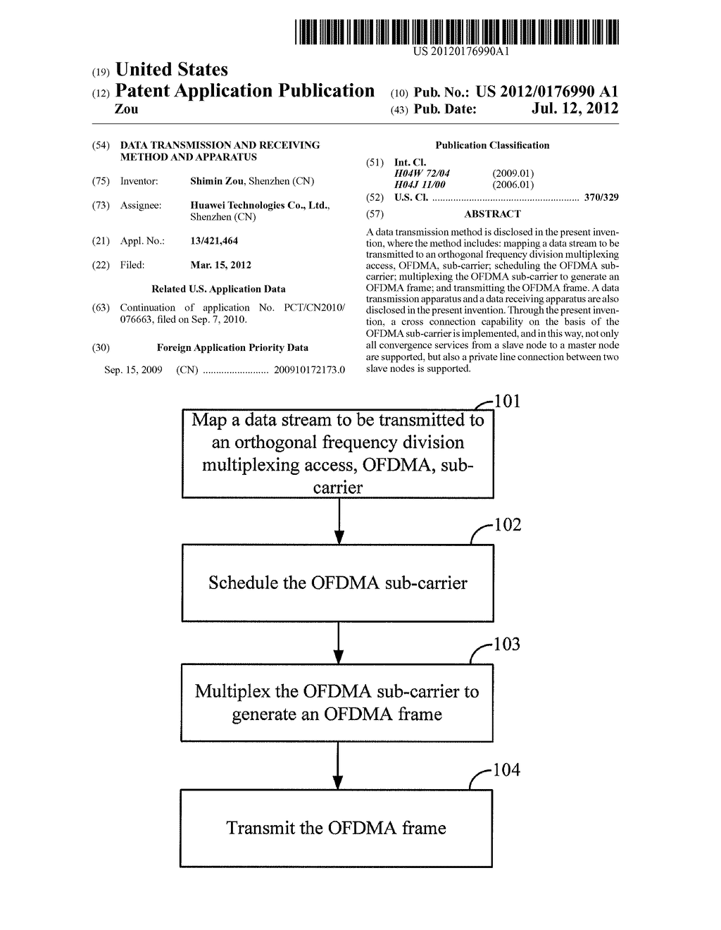 DATA TRANSMISSION AND RECEIVING METHOD AND APPARATUS - diagram, schematic, and image 01