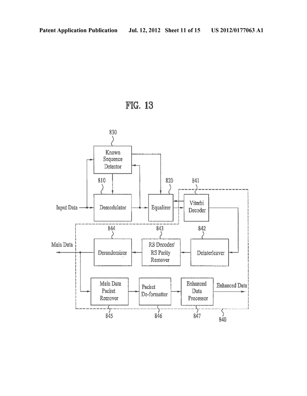 CHANNEL EQUALIZER AND METHOD OF PROCESSING BROADCAST SIGNAL IN DTV     RECEIVING SYSTEM - diagram, schematic, and image 12