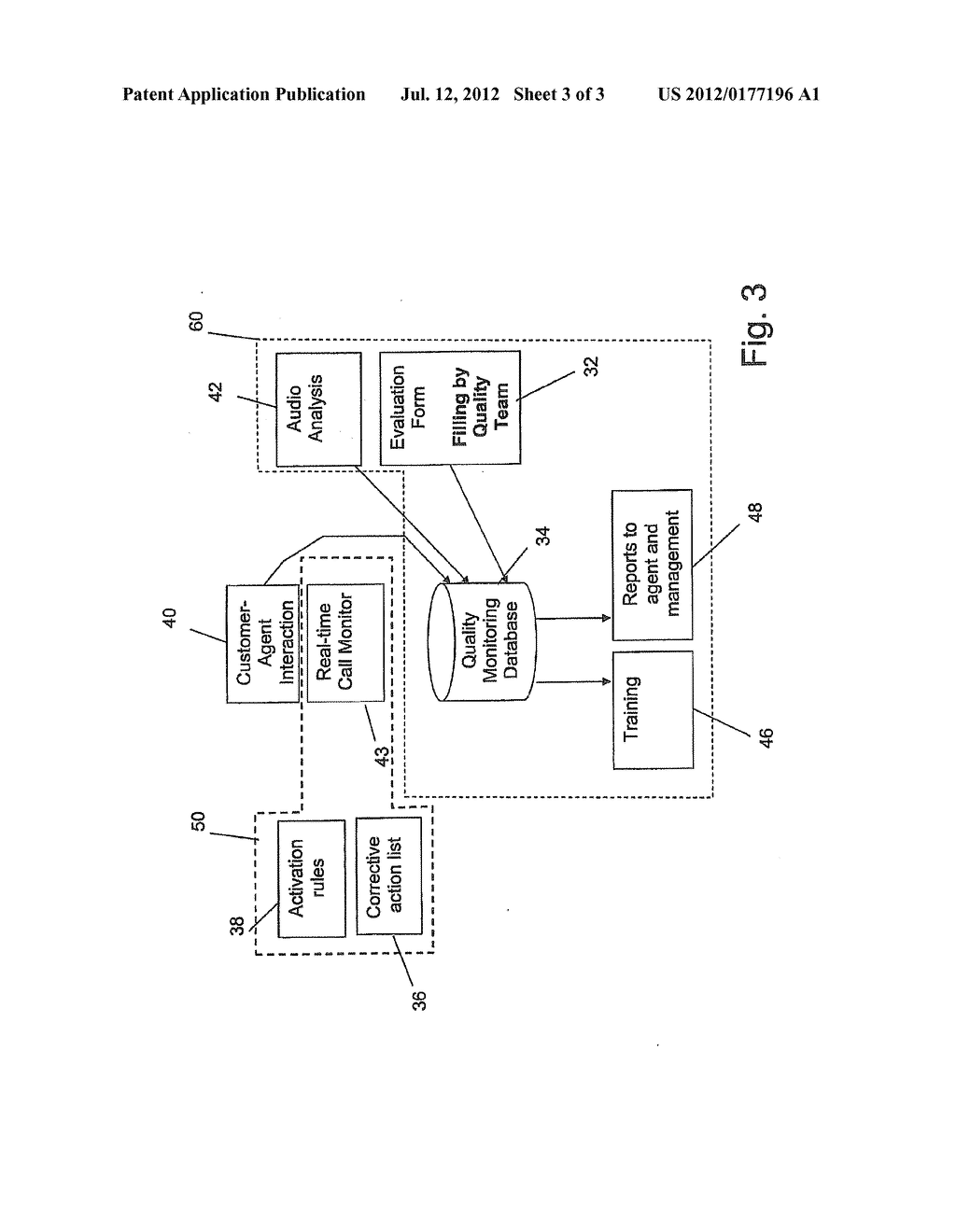 PROACTIVE SYSTEM AND METHOD FOR MONITORING AND GUIDANCE OF CALL CENTER     AGENT - diagram, schematic, and image 04