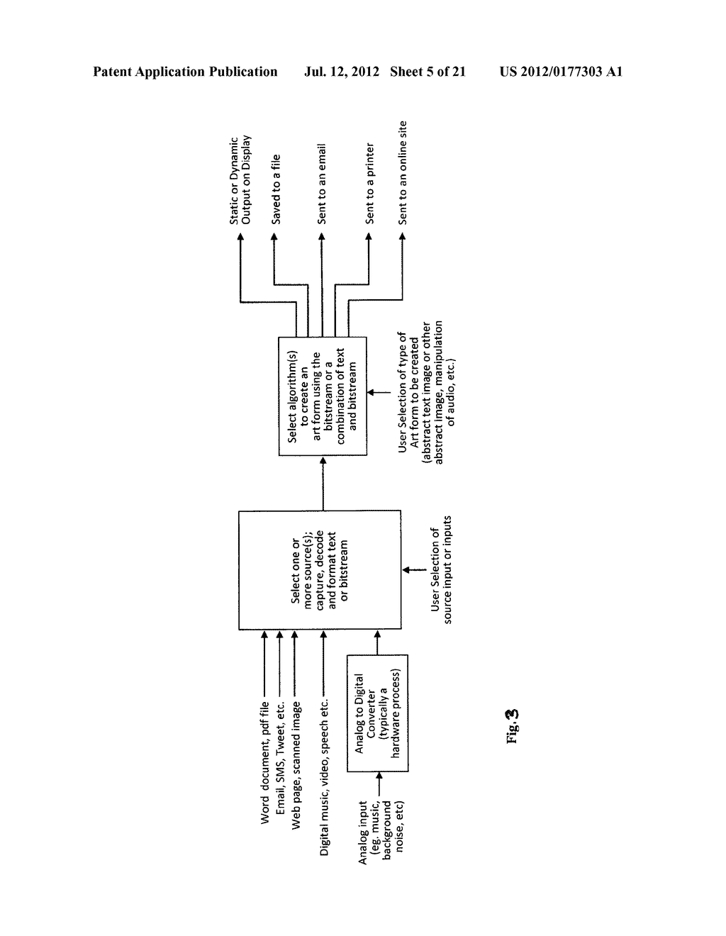 Apparatus And Method For Creation Of Digital Art Forms From Other Digital     Data - diagram, schematic, and image 06