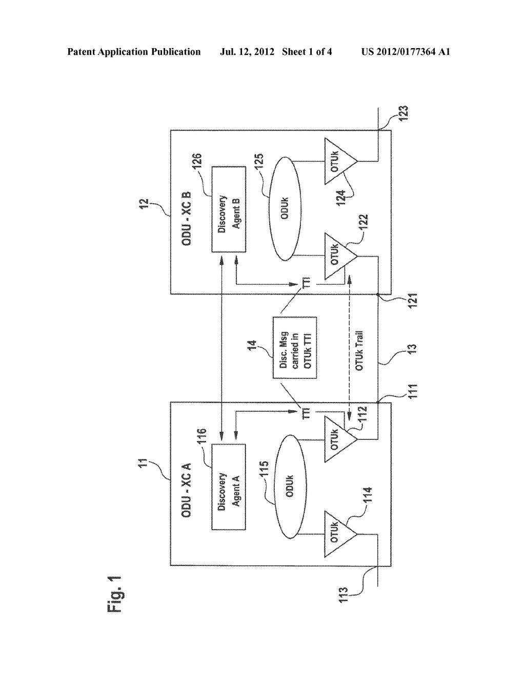 METHOD AND APPARATUS FOR AUTOMATIC DISCOVERY IN OPTICAL TRANSPORT NETWORKS - diagram, schematic, and image 02