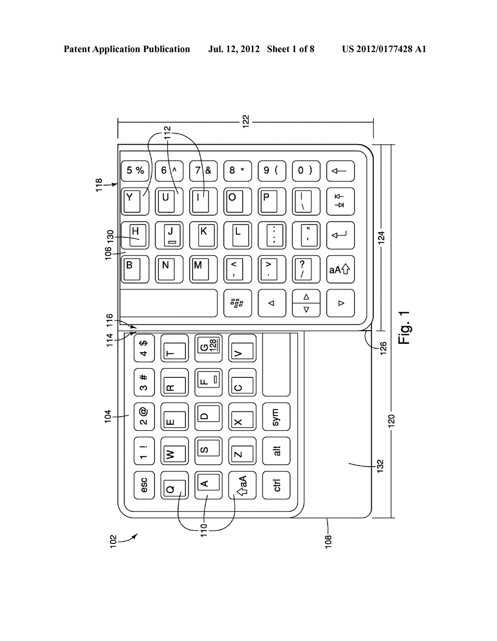 Keyboard with Rotatable Portion - diagram, schematic, and image 02