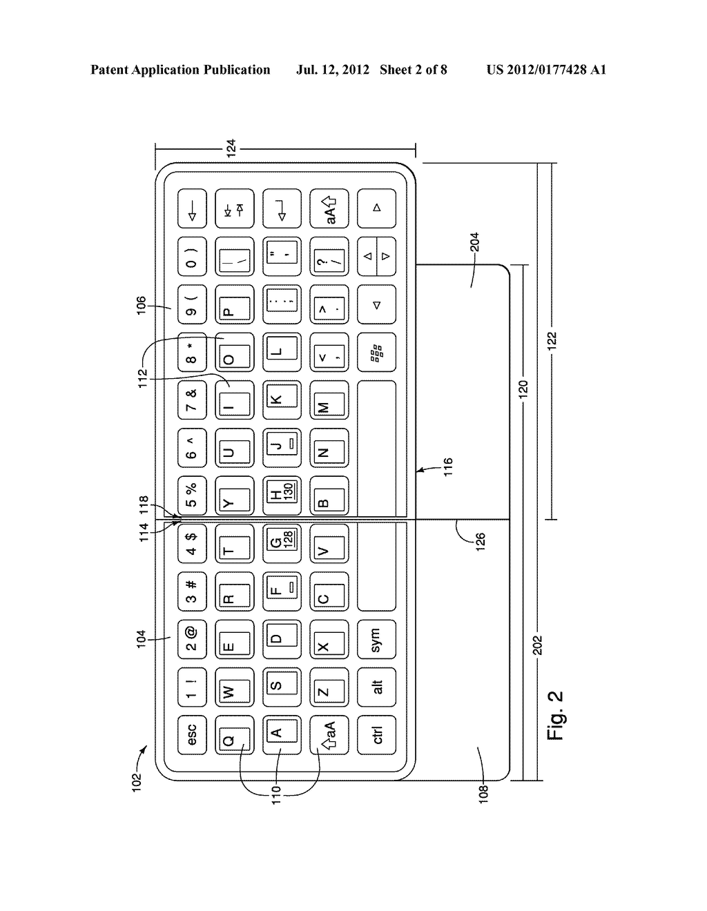 Keyboard with Rotatable Portion - diagram, schematic, and image 03