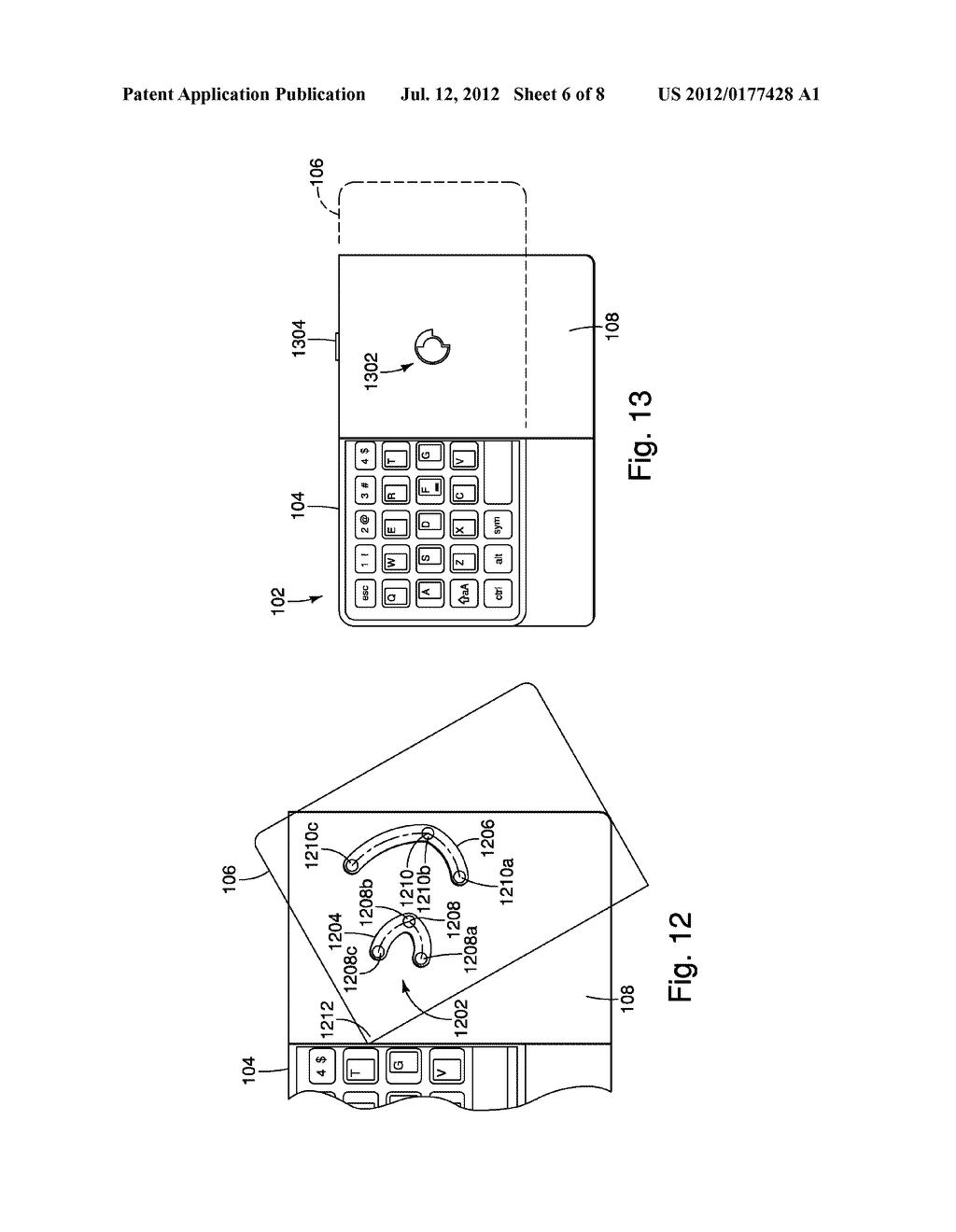 Keyboard with Rotatable Portion - diagram, schematic, and image 07