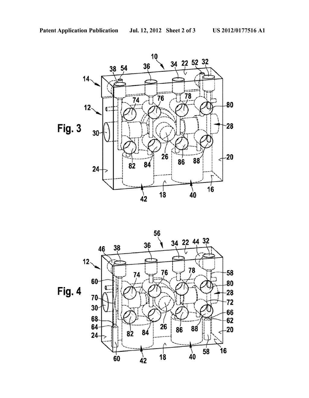 Pump Housing of a Motor Vehicle Hydraulic Unit with at Least One Main     Cylinder Connection Opening - diagram, schematic, and image 03