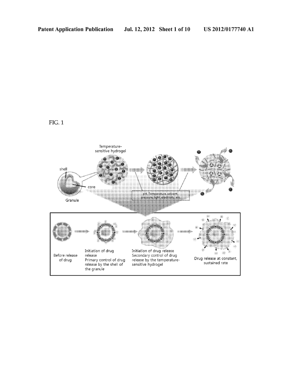 DRUG DELIVERY FORMULATION FOR CONTROLLING OF INITIAL BURST AND     MANUFACTURING METHOD THEREOF - diagram, schematic, and image 02