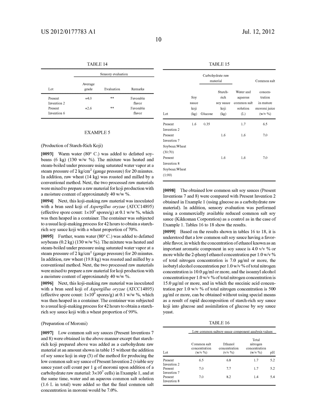 LOW COMMON SALT SOY SAUCE AND METHOD FOR PRODUCING THE SAME - diagram, schematic, and image 12