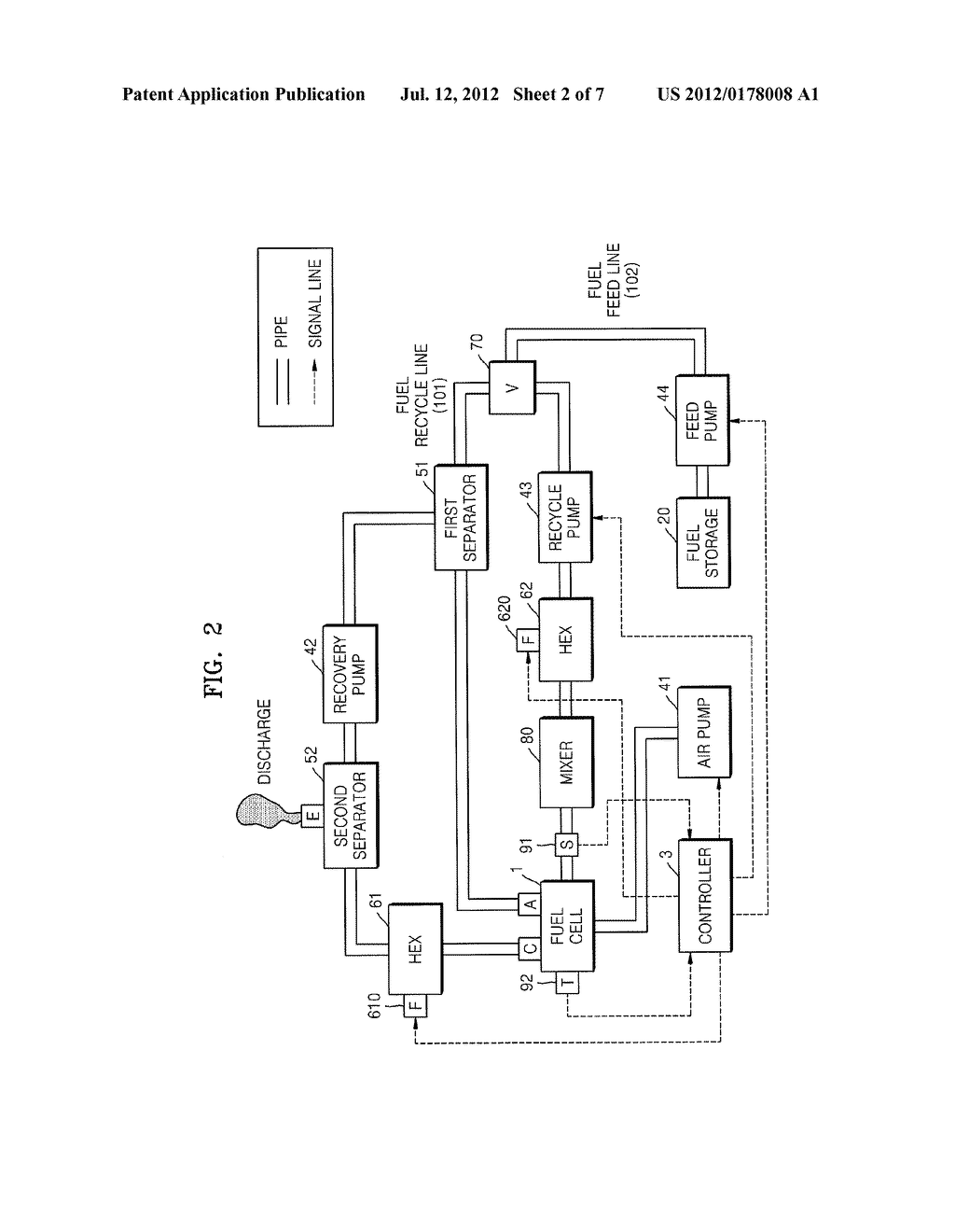 FUEL CELL SYSTEM AND METHOD OF CONTROLLING REACTION CONDITION OF FUEL IN     FUEL CELL - diagram, schematic, and image 03