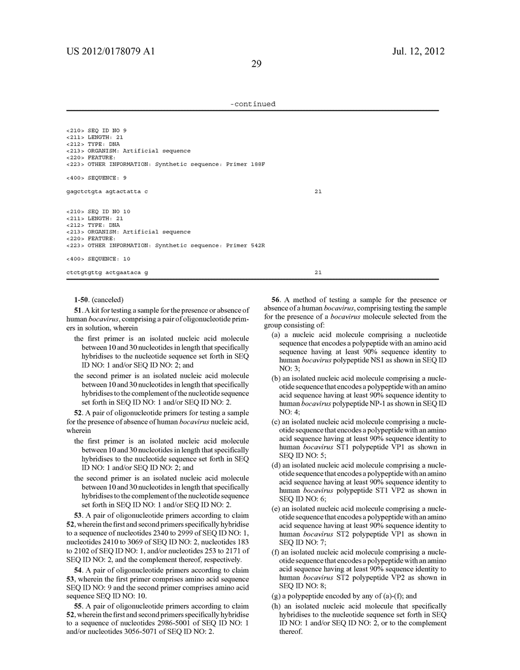 Human Bocavirus and Methods of Diagnosis and Treatment - diagram, schematic, and image 31