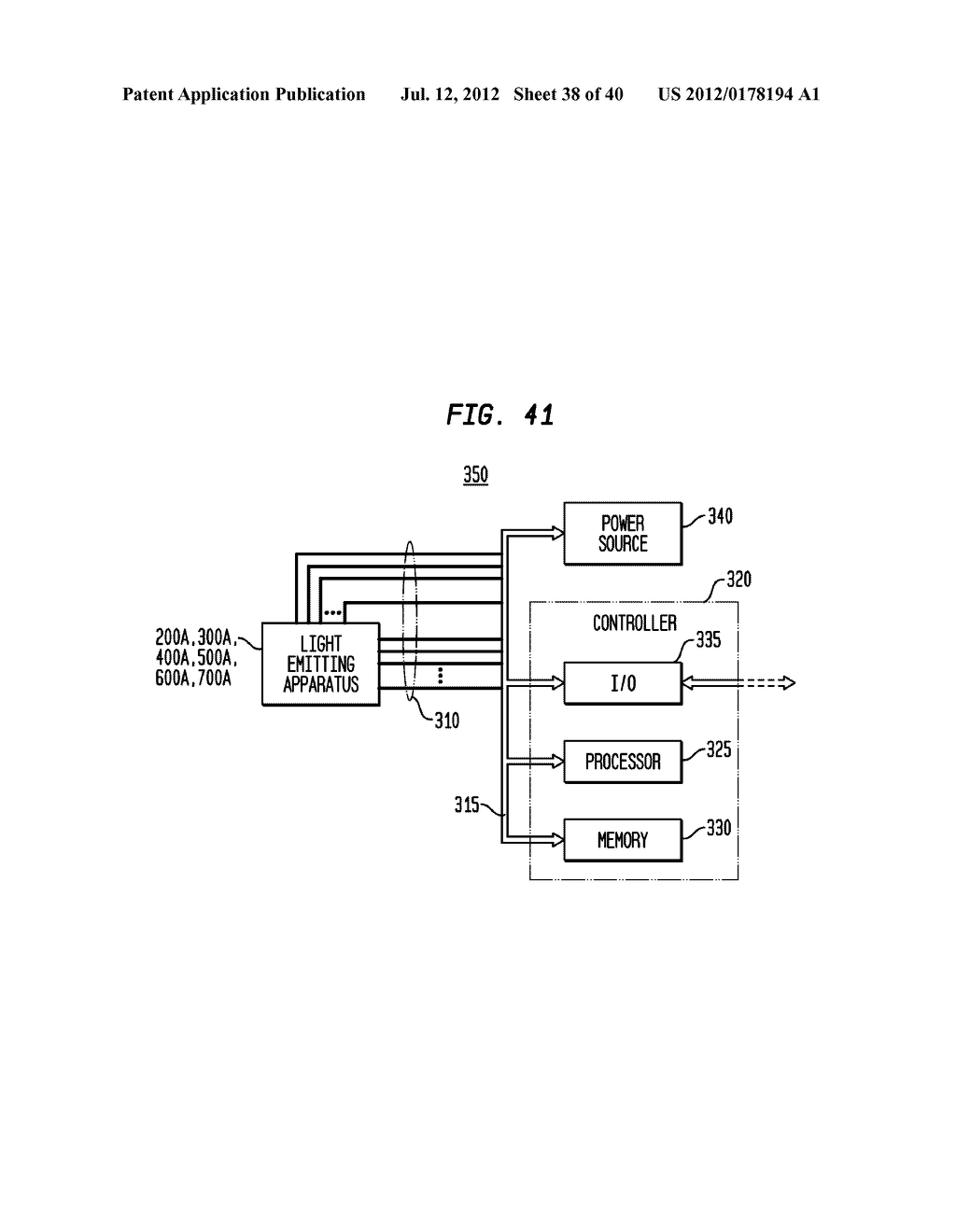 Method of Manufacturing a Light Emitting, Photovoltaic or Other Electronic     Apparatus and System - diagram, schematic, and image 39