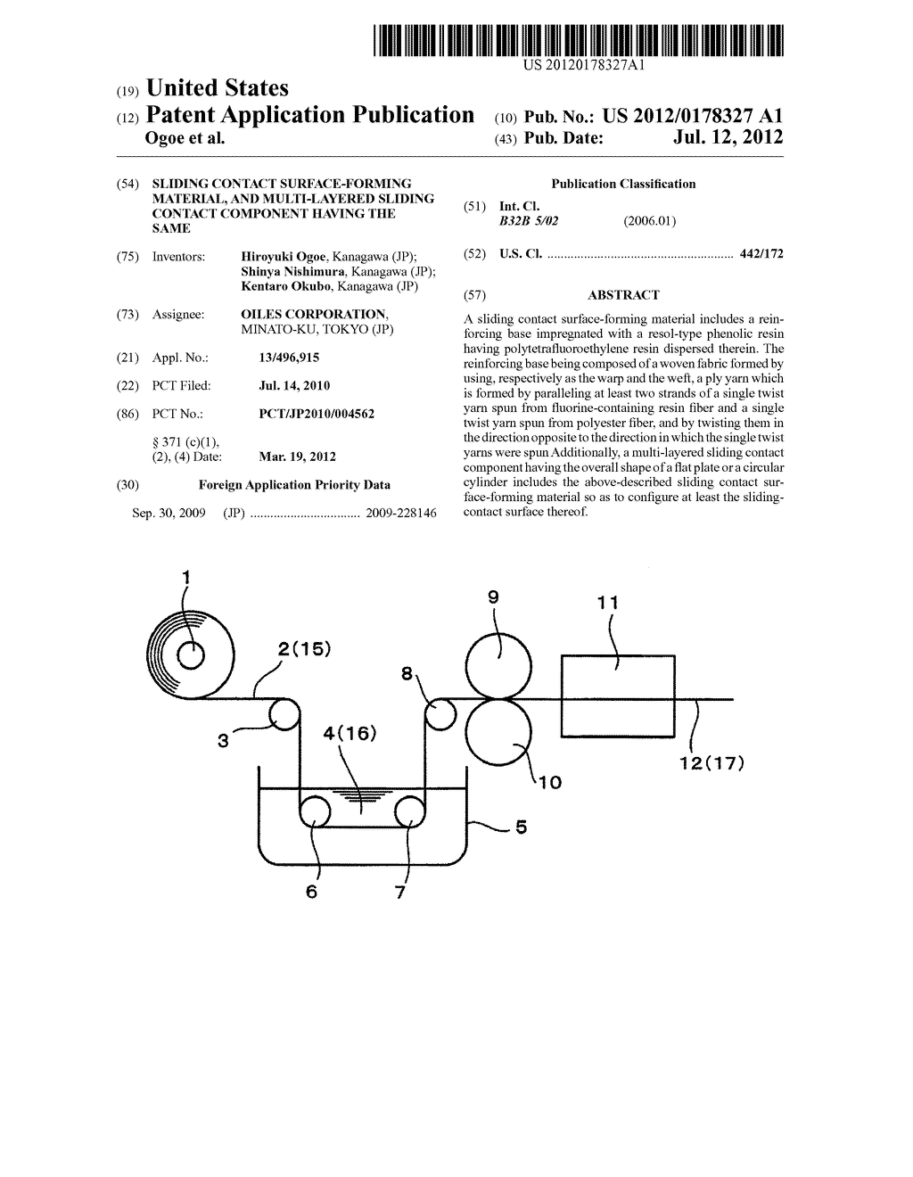 SLIDING CONTACT SURFACE-FORMING MATERIAL, AND MULTI-LAYERED SLIDING     CONTACT COMPONENT HAVING THE SAME - diagram, schematic, and image 01