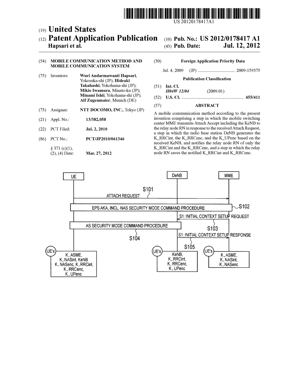 MOBILE COMMUNICATION METHOD AND MOBILE COMMUNICATION SYSTEM - diagram, schematic, and image 01