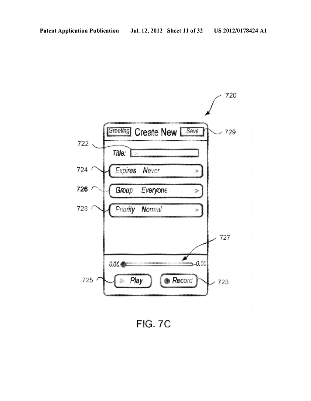 CREATION AND MANAGEMENT OF VOICEMAIL GREETINGS FOR MOBILE COMMUNICATION     DEVICES - diagram, schematic, and image 12