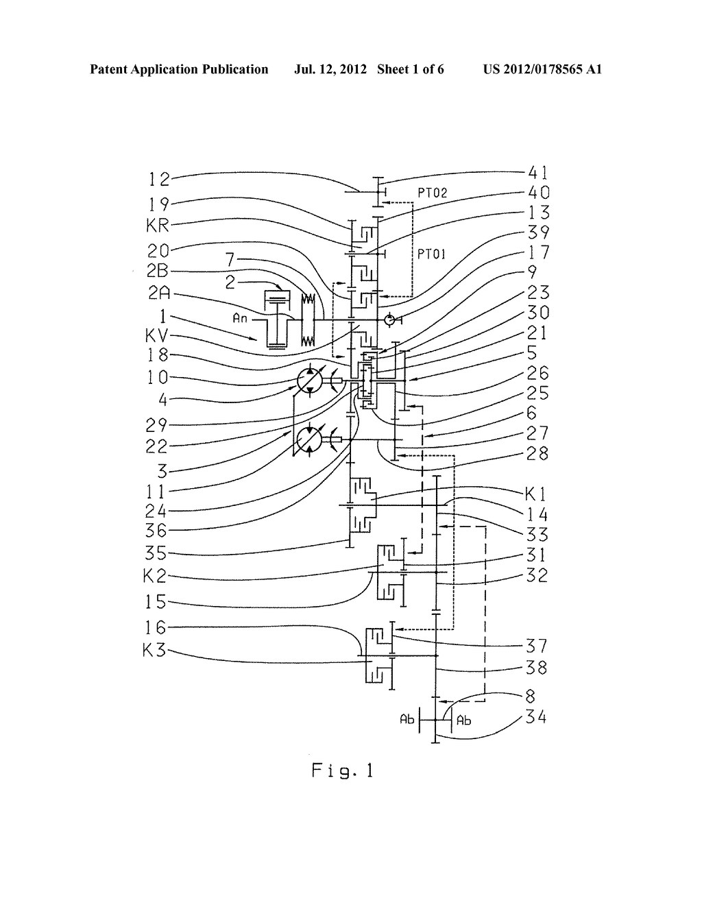 TRANSMISSION DEVICE WITH POWER SPLITTING - diagram, schematic, and image 02