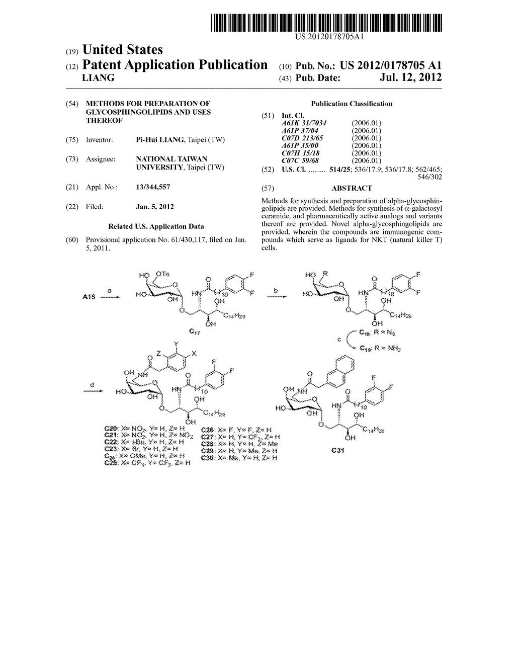 METHODS FOR PREPARATION OF GLYCOSPHINGOLIPIDS AND USES THEREOF - diagram, schematic, and image 01