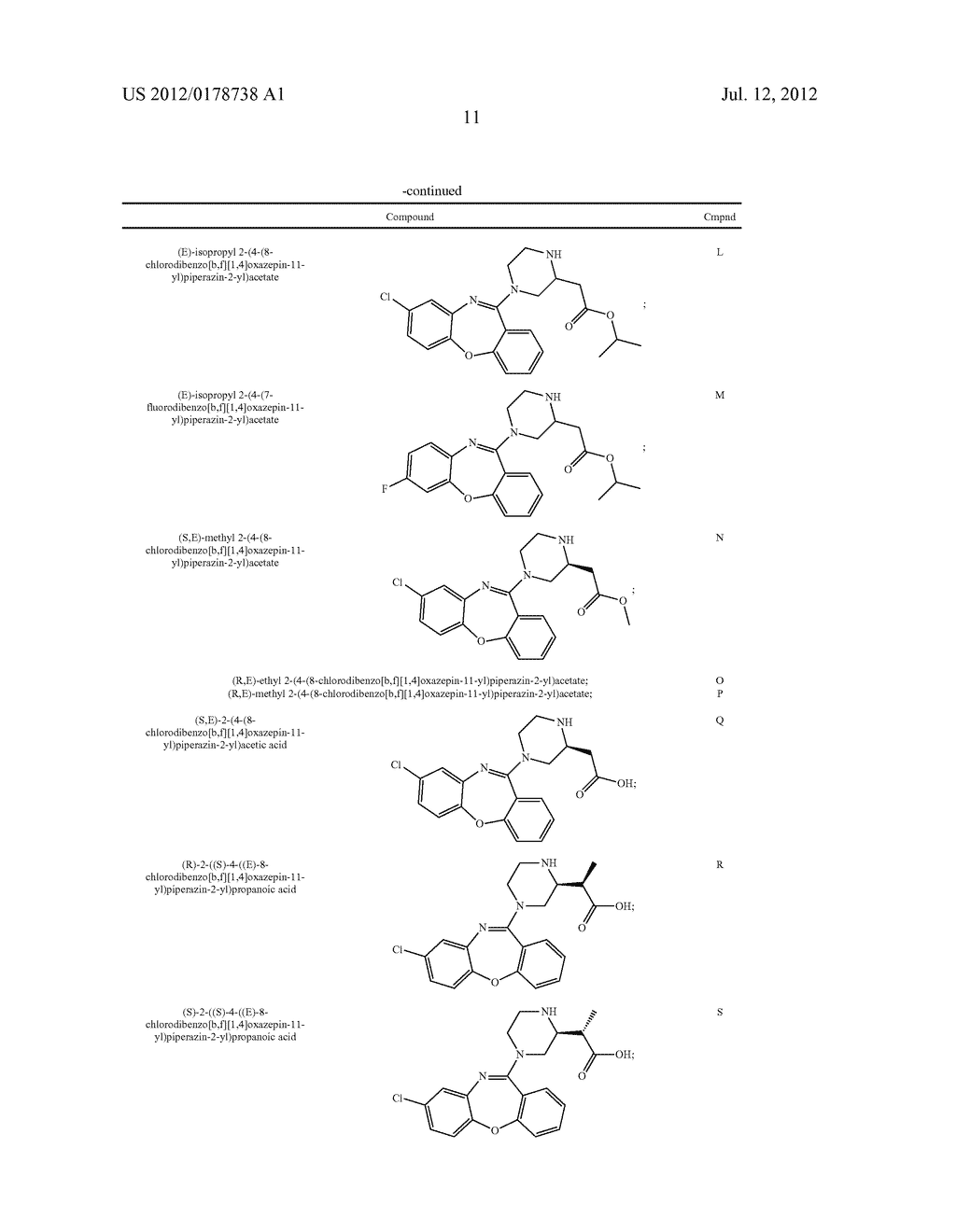 DIBENZO  [B,F] [1,4]OXAZAPINE COMPOUNDS - diagram, schematic, and image 20