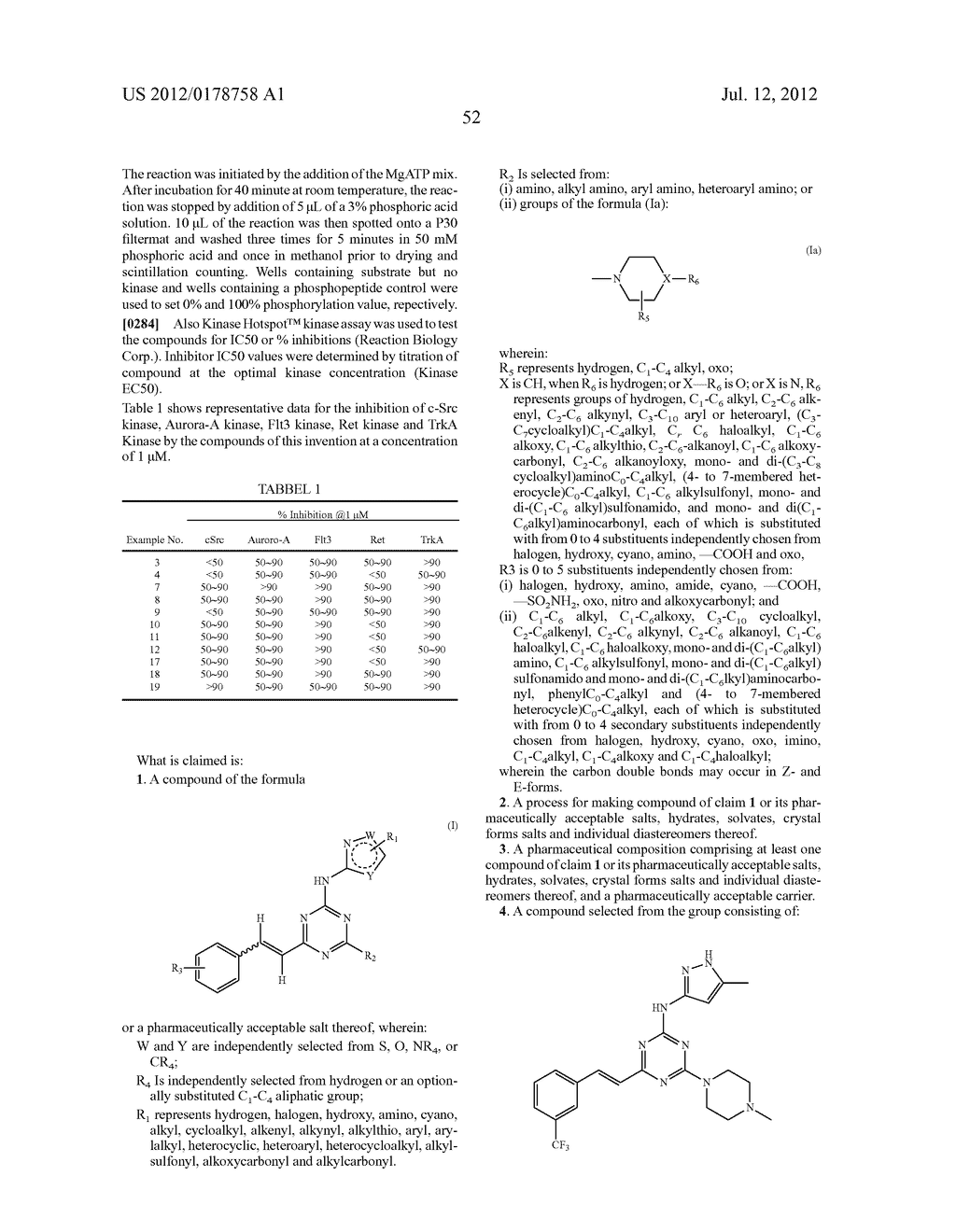 STYRYL-TRIAZINE DERIVATIVES AND THEIR THERAPEUTICAL APPLICATIONS - diagram, schematic, and image 53