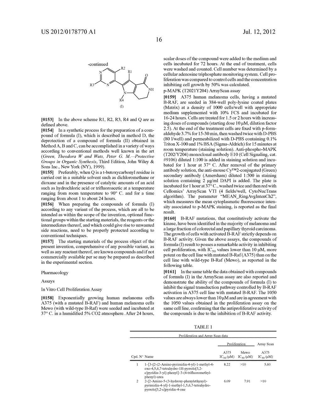 SUBSTITUTED PYRIMIDINYLPYRROLOPYRIDINONE DERIVATIVES, PROCESS FOR THEIR     PREPARATION AND THEIR USE AS KINASE INHIBITORS - diagram, schematic, and image 17