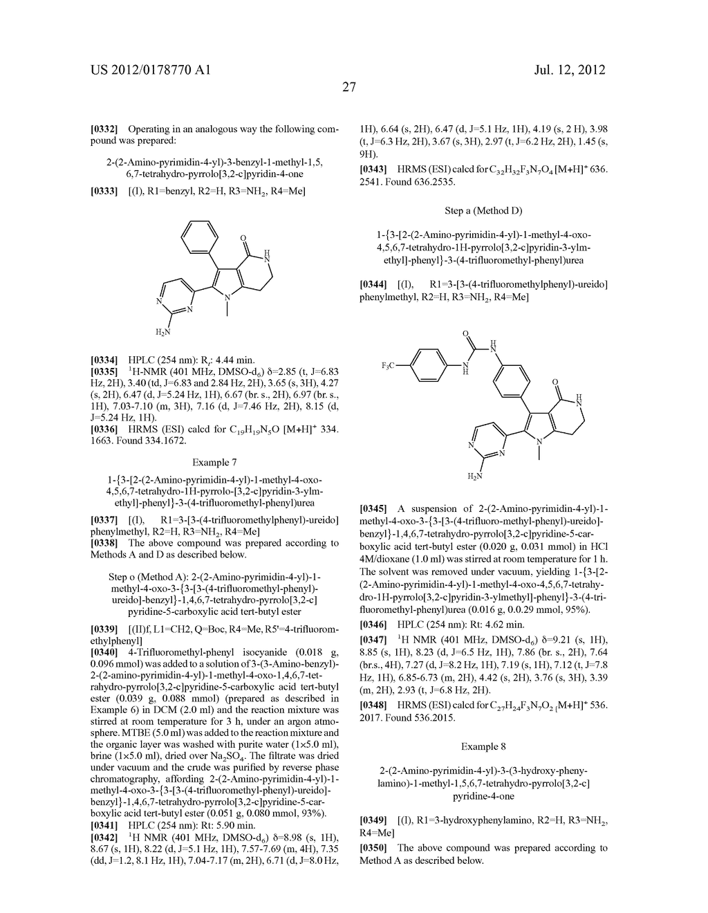 SUBSTITUTED PYRIMIDINYLPYRROLOPYRIDINONE DERIVATIVES, PROCESS FOR THEIR     PREPARATION AND THEIR USE AS KINASE INHIBITORS - diagram, schematic, and image 28