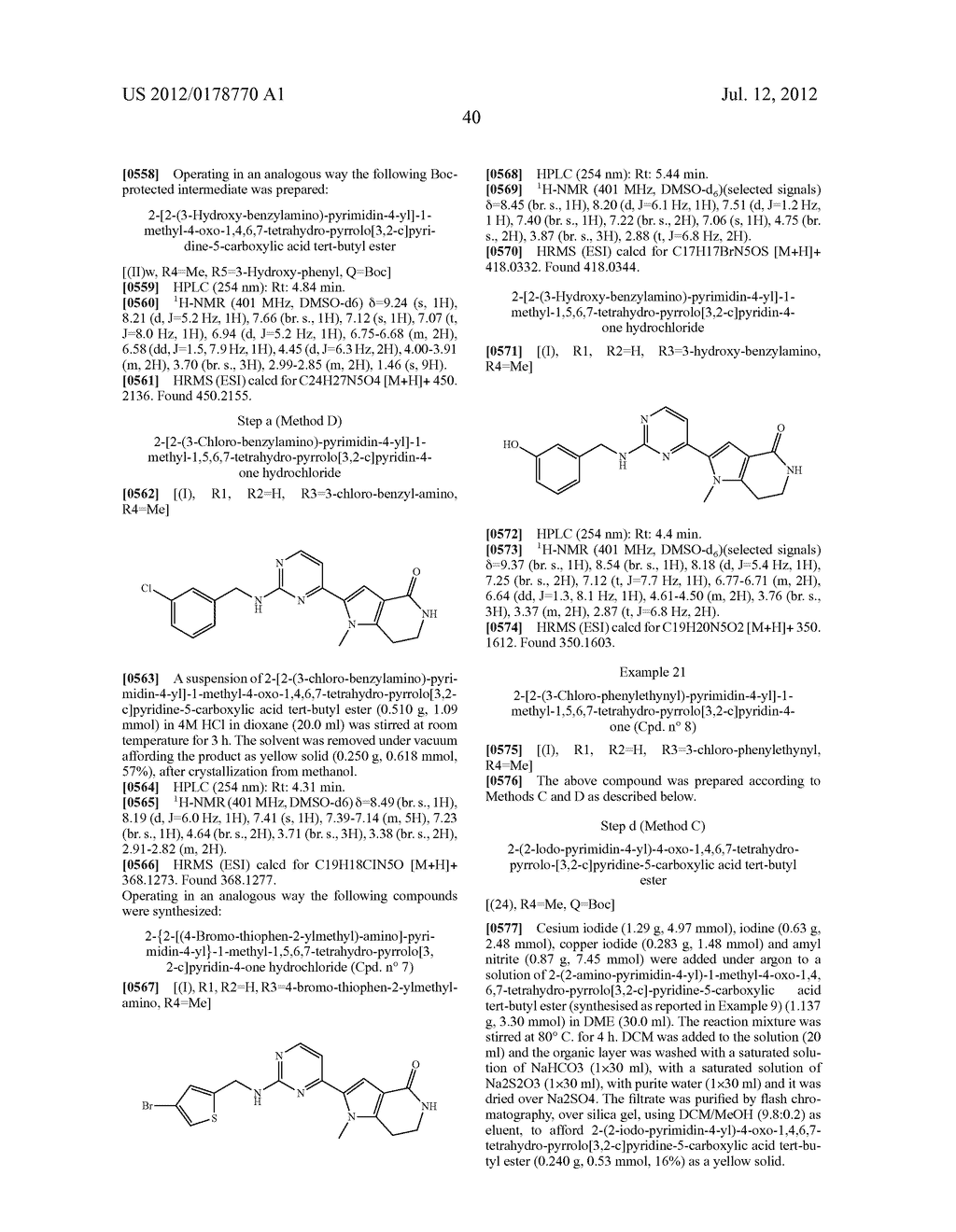 SUBSTITUTED PYRIMIDINYLPYRROLOPYRIDINONE DERIVATIVES, PROCESS FOR THEIR     PREPARATION AND THEIR USE AS KINASE INHIBITORS - diagram, schematic, and image 41