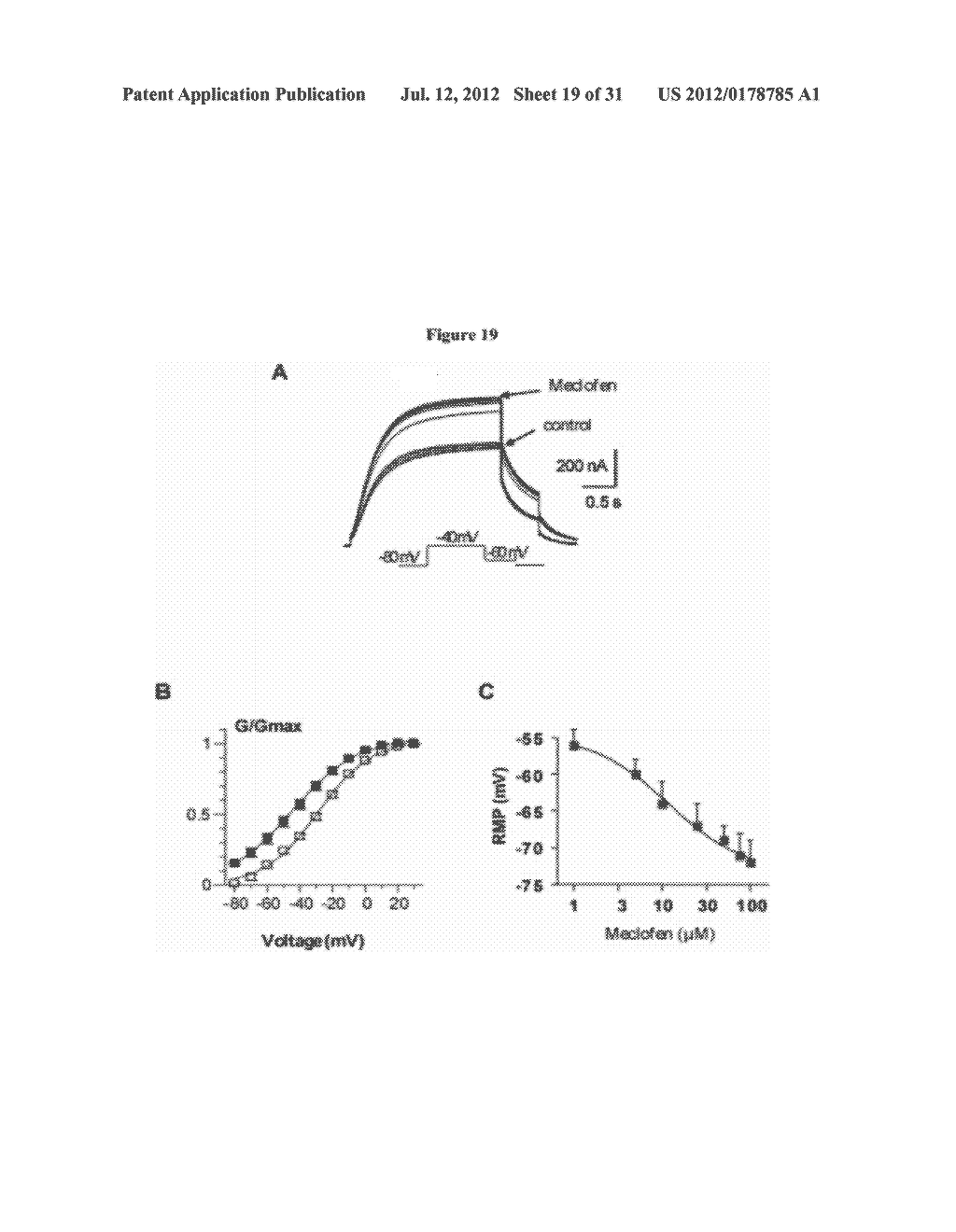 DERIVATIVES OF N-PHENYLANTHRANILIC ACID AND 2-BENZIMIDAZOLONE AS POTASSIUM     CHANNEL AND/OR NEURON ACTIVITY MODULATORS - diagram, schematic, and image 20