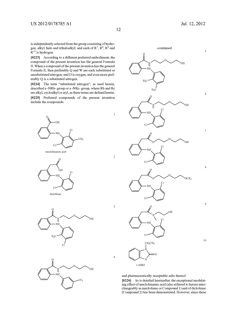 DERIVATIVES OF N-PHENYLANTHRANILIC ACID AND 2-BENZIMIDAZOLONE AS POTASSIUM     CHANNEL AND/OR NEURON ACTIVITY MODULATORS - diagram, schematic, and image 44