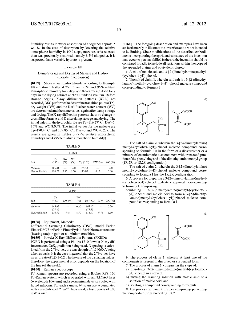 Salt of Dimethylaminomethyl-Phenyl-Cyclohexane and Crystalline Forms     Thereof - diagram, schematic, and image 20