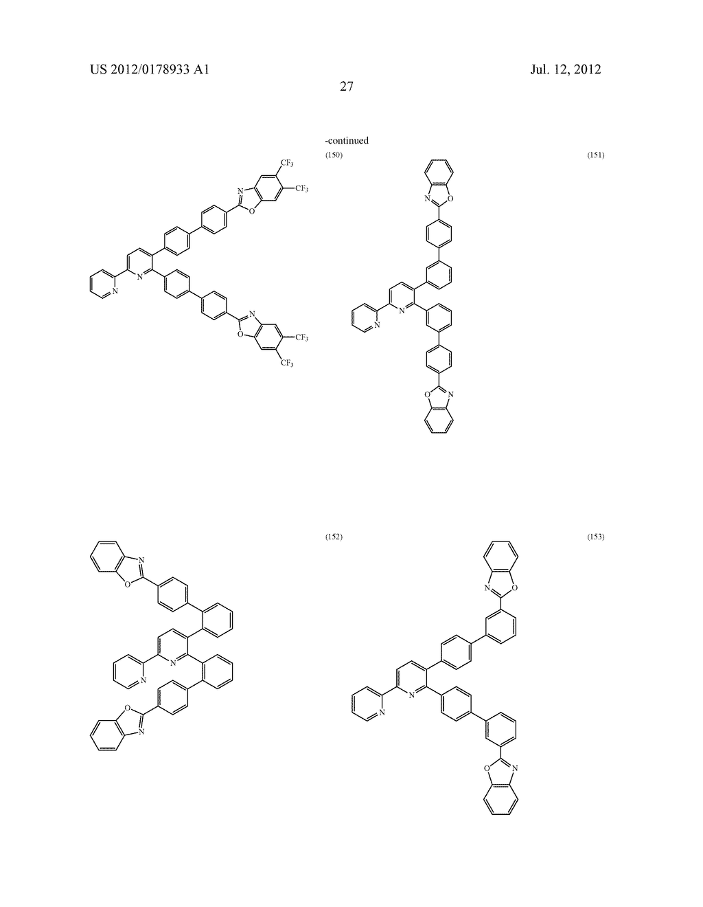 Organic Compound, Benzoxazole Derivative, and Light-Emitting Element,     Light-Emitting Device, and Electronic Device Using Benzoxazole Derivative - diagram, schematic, and image 76