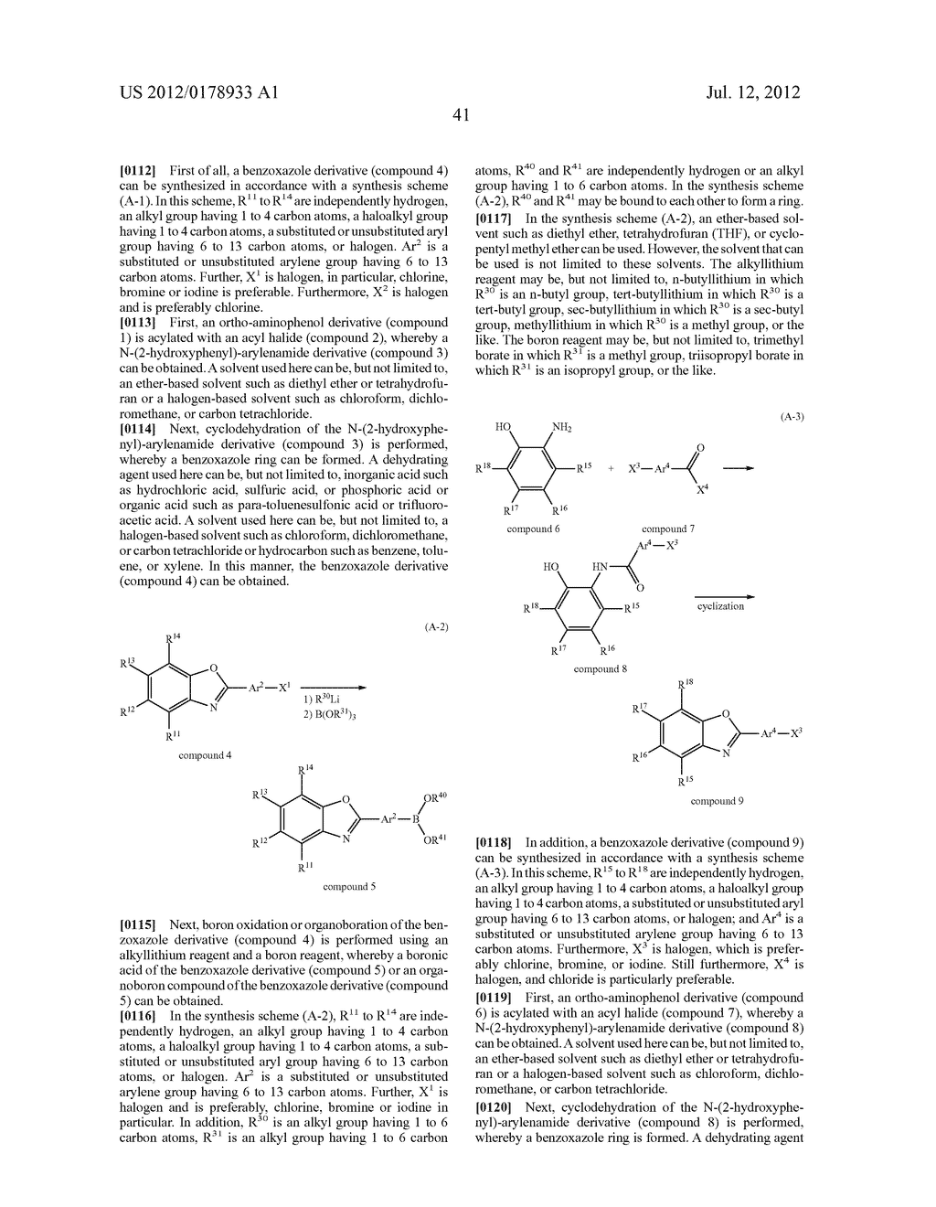 Organic Compound, Benzoxazole Derivative, and Light-Emitting Element,     Light-Emitting Device, and Electronic Device Using Benzoxazole Derivative - diagram, schematic, and image 90