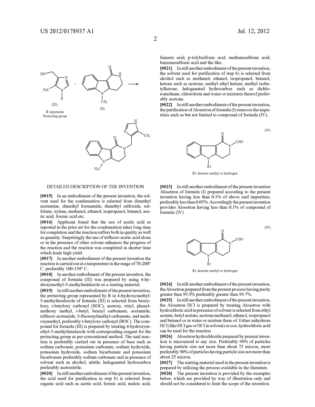 PROCESS FOR THE PREPARATION OF ALOSETRON - diagram, schematic, and image 03