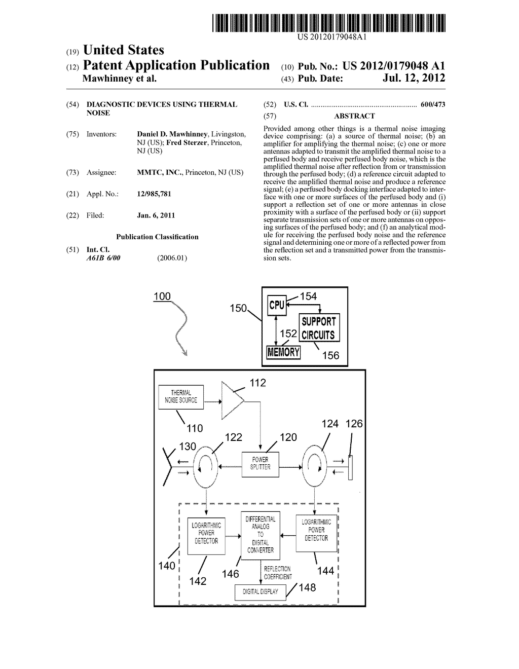 DIAGNOSTIC DEVICES USING THERMAL NOISE - diagram, schematic, and image 01