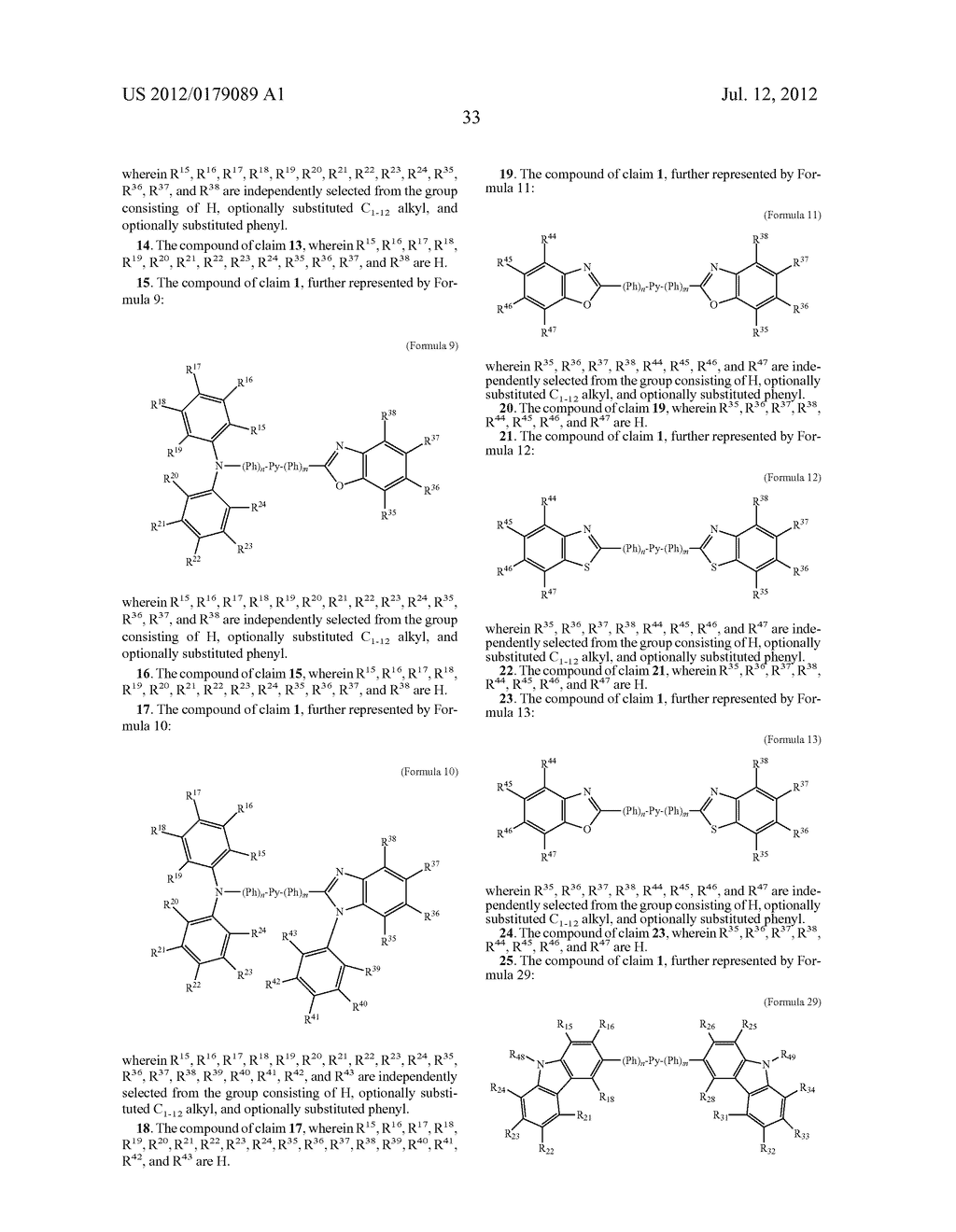 SUBSTITUTED BIPYRIDINES FOR USE IN ORGANIC LIGHT-EMITTING DEVICES - diagram, schematic, and image 40