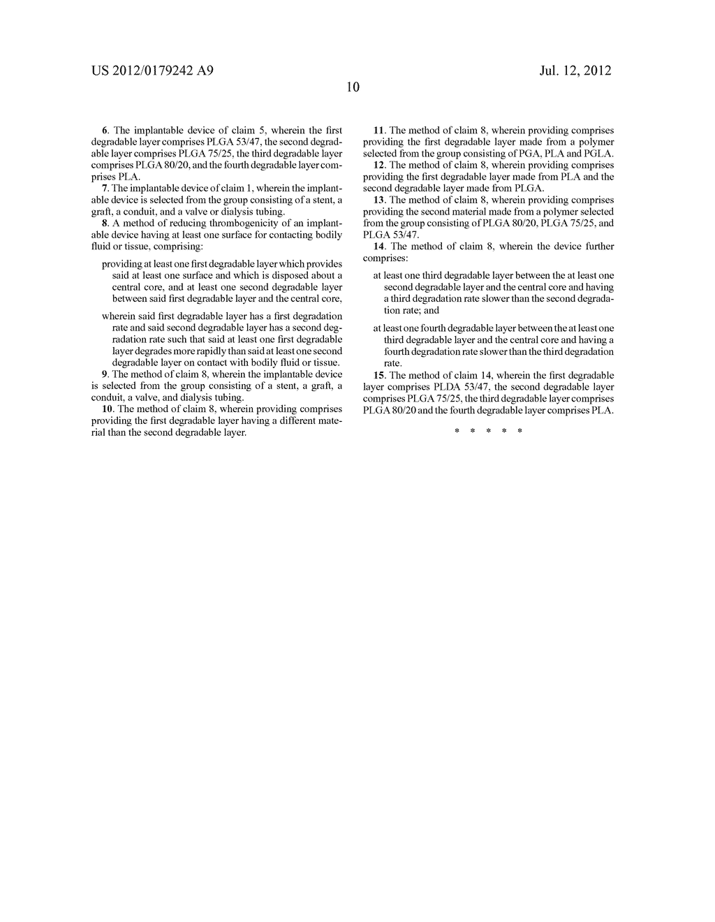 IMPLANTABLE ARTICLE, METHOD OF FORMING SAME AND METHOD FOR REDUCING     THROMBOGENICITY - diagram, schematic, and image 15