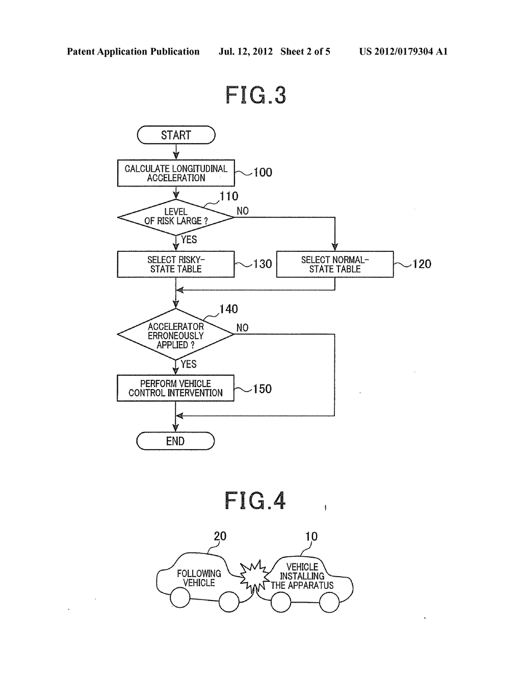 DETERMINATION APPARATUS FOR DETERMINING ERRONEOUS APPLICATION OF     ACCELERATOR RATHER THAN BRAKE - diagram, schematic, and image 03