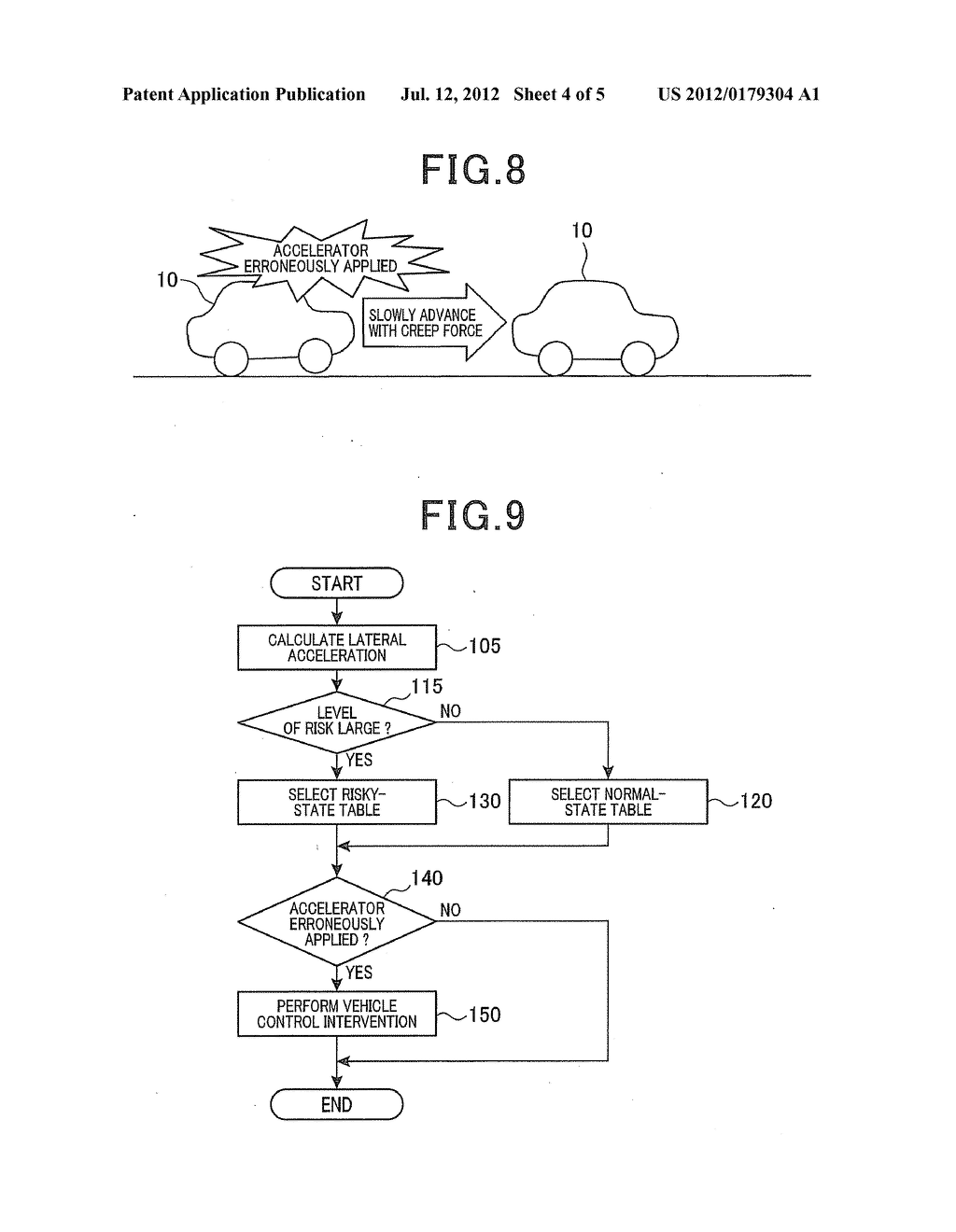 DETERMINATION APPARATUS FOR DETERMINING ERRONEOUS APPLICATION OF     ACCELERATOR RATHER THAN BRAKE - diagram, schematic, and image 05