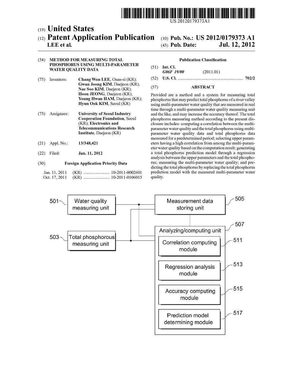 METHOD FOR MEASURING TOTAL PHOSPHORUS USING MULTI-PARAMETER WATER QUALITY     DATA - diagram, schematic, and image 01