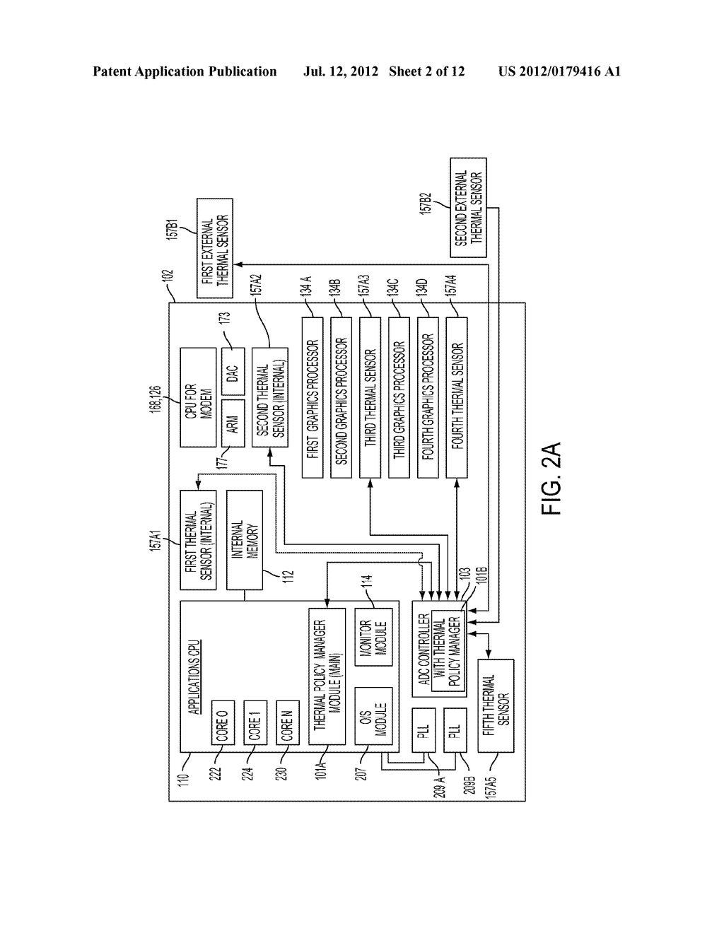 METHOD AND SYSTEM FOR MANAGING THERMAL POLICIES OF A PORTABLE COMPUTING     DEVICE - diagram, schematic, and image 03